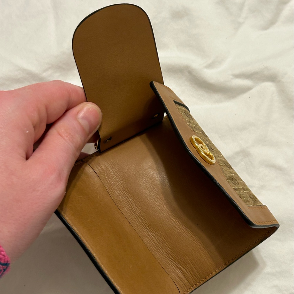 Gucci Vintage GG Signiture Leather/ Canvas Key Holder Wallet (Gold Inlay Canvas) - Picture 4 of 16